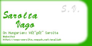 sarolta vago business card